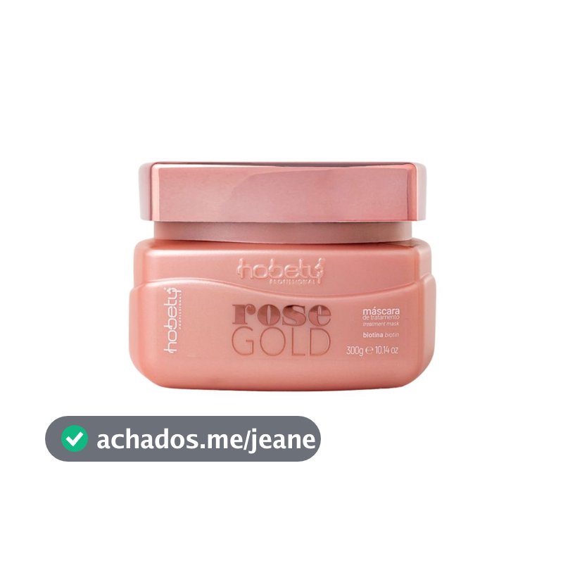 Máscara Nutrição Rose Gold Hobety 300g