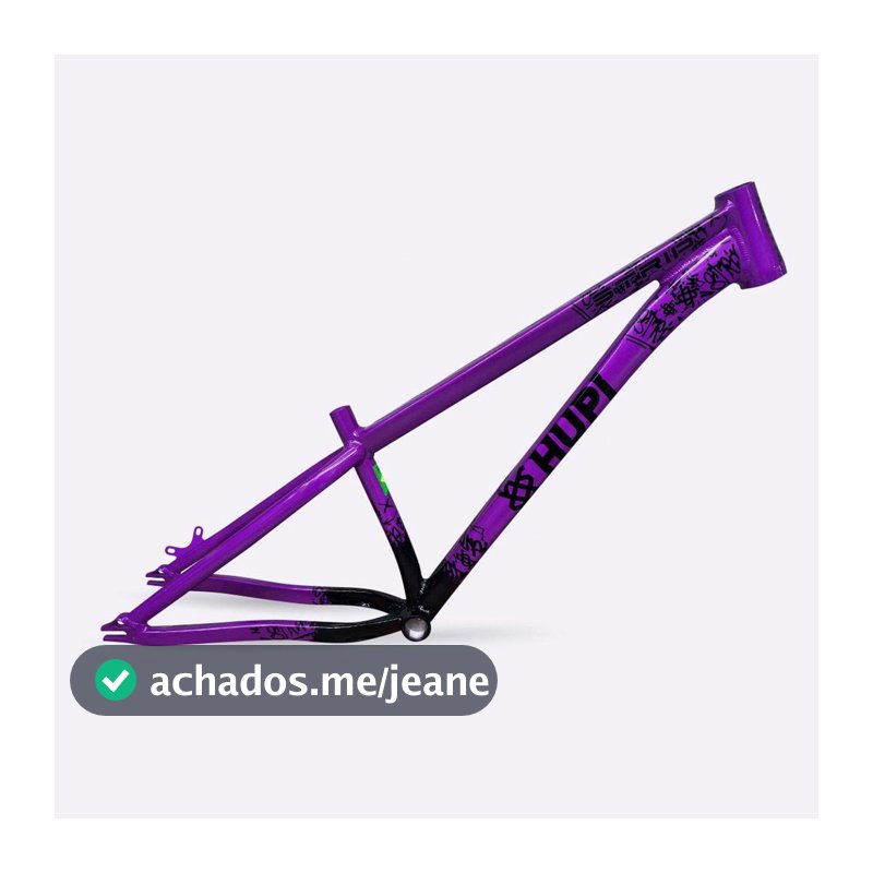 Quadro Bike HUPI Strip Gancheira Horizontal Aro 26 Roxo e Preto