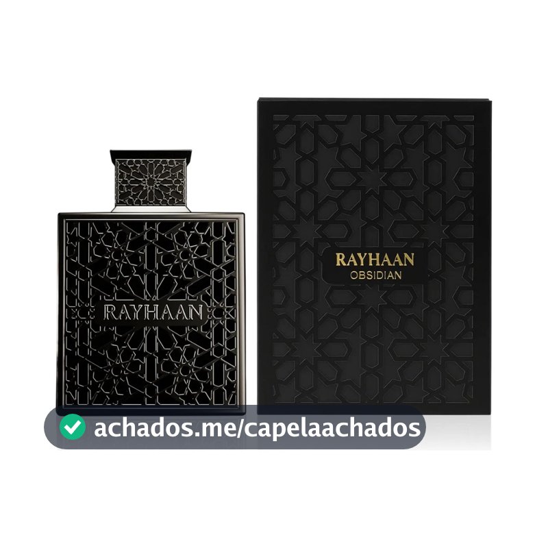 Perfume Árabe Rayhaan Obsidian EDP 100ml Masculino Original Lacrado Importado