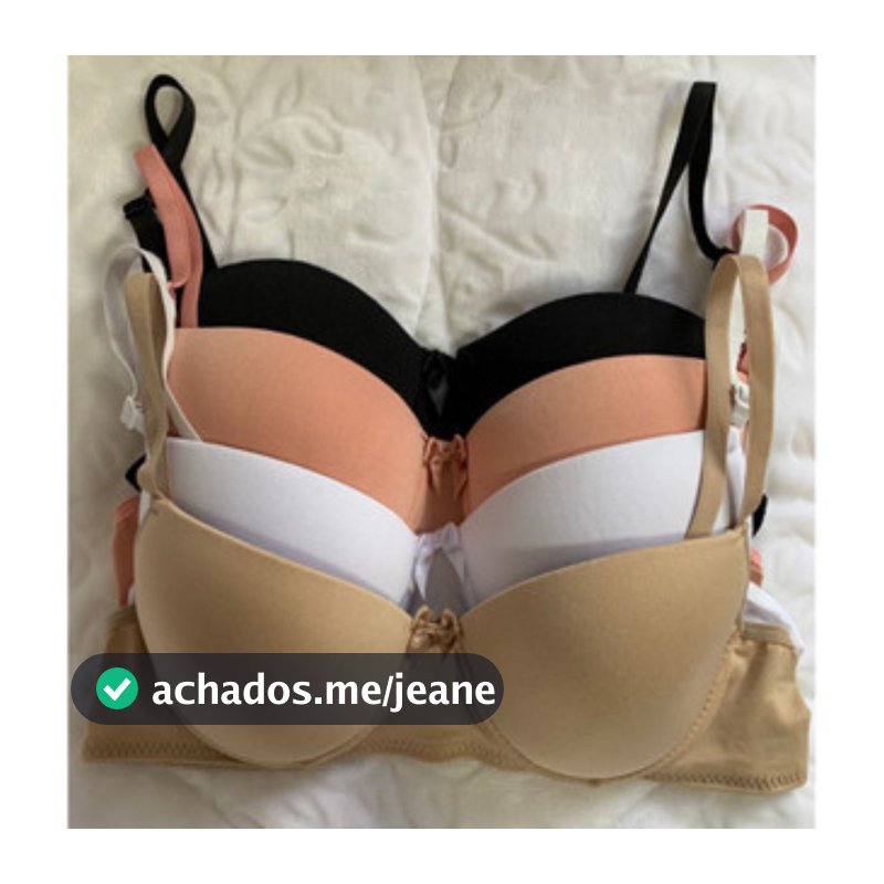 Kit C/4 Sutiã Básico Com Bojo Do P Ao Gg Direto da Fábrica Escolha Cor