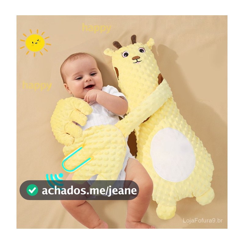 Travesseiro Almofada Confortavel Acalmar Bebe Criança  Ajuda Para Dormir Bebê Com Palma Automática