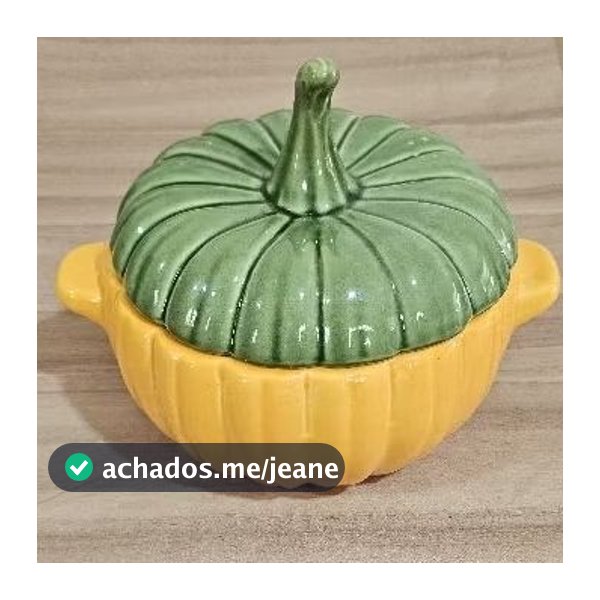 Sopeira de Porcelana com tampa Louça Moranga de Cerâmica Caçarola Compoteira Louça