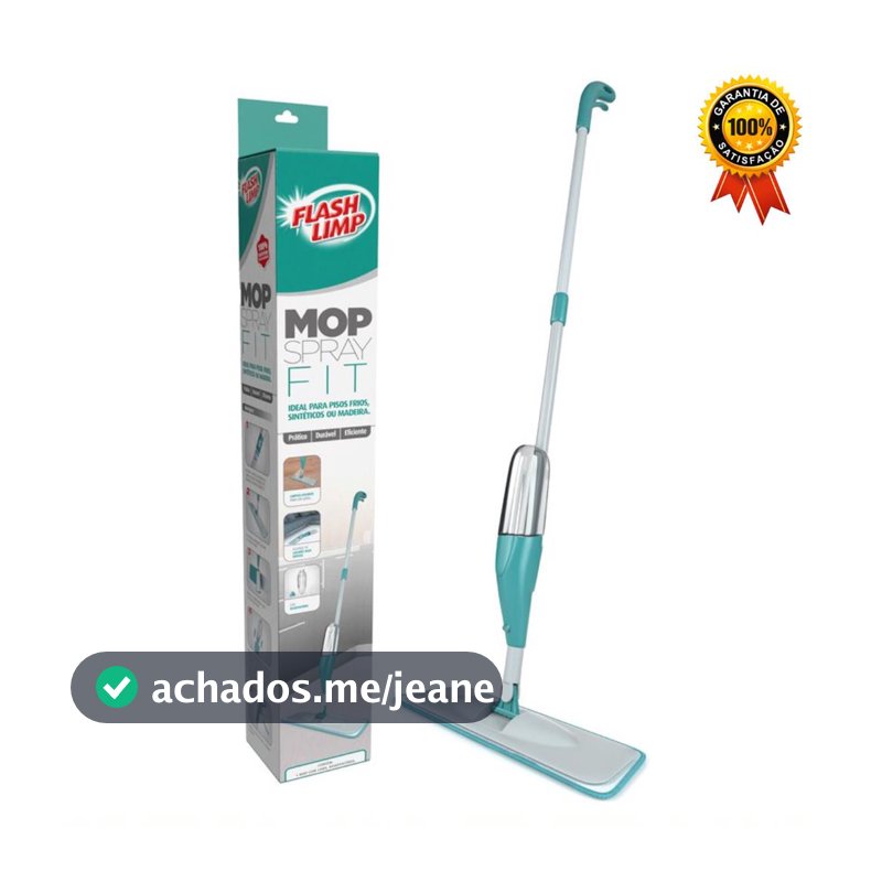 Mop Spray FIT com reservatorio 365ml, Borrifa Limpa e Seca , MOP0556, Flash Limp