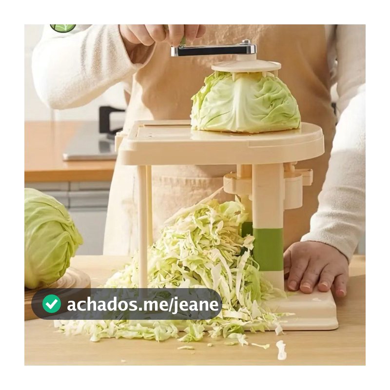 Mini Fatiador Cortador de Repolho Legumes Folhas Com Duas Lâminas Manual