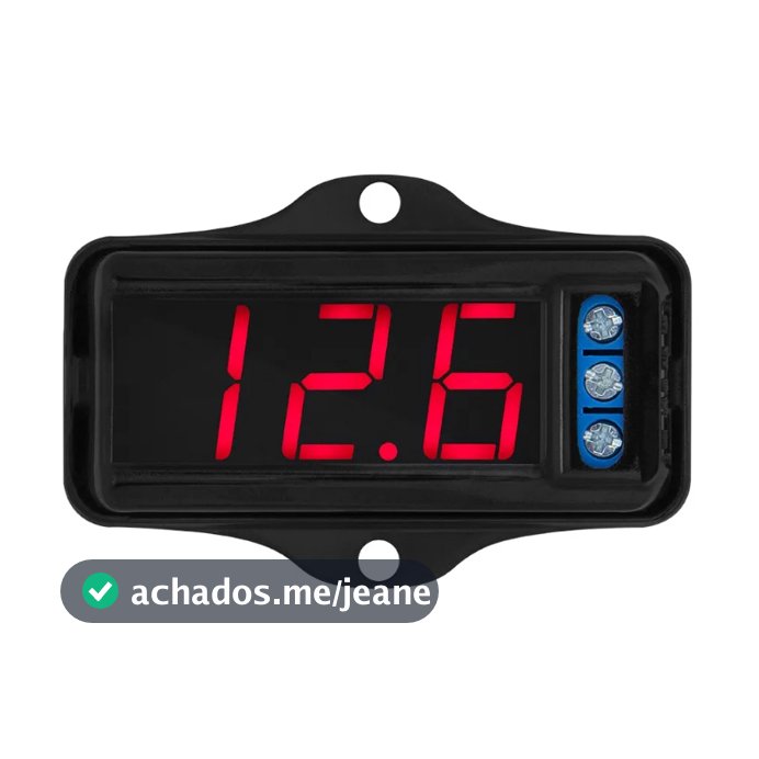 Voltimetro Digital Taramps Vtr 1000 Led Medidor De Bateria Som Automotivo