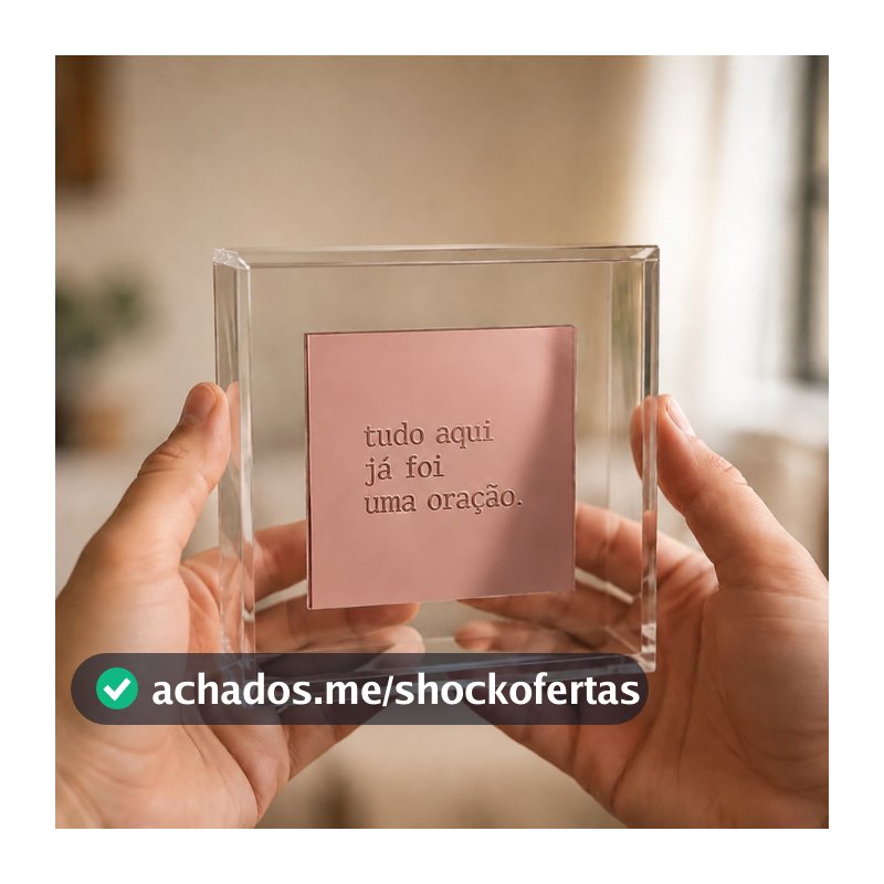 Caixa Acrílico Placa De Decoração Moldura Tudo Aqui Já Foi Uma Oração Retrato Para Mesa Qualidade Premium