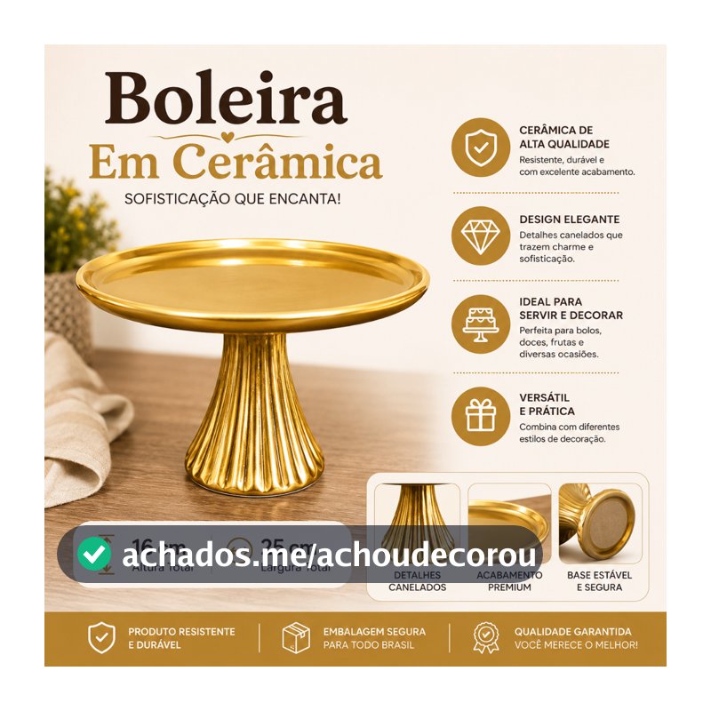 Boleira Doceira Com Pé Em Cerâmica Festa Aniversário Enfeite Mesa