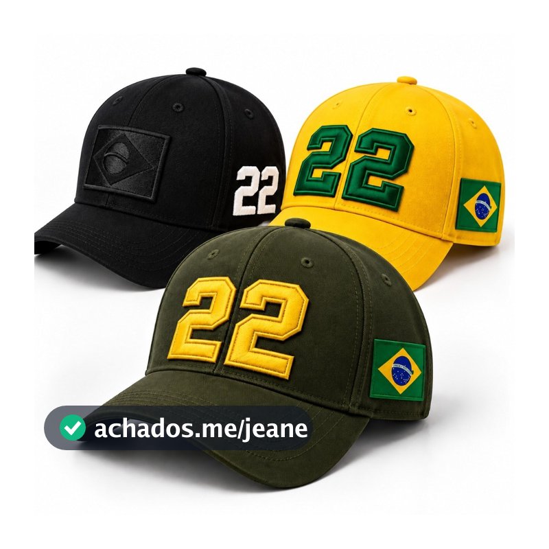 Boné Brasil Bordado Alto Relevo Qualidade Premium