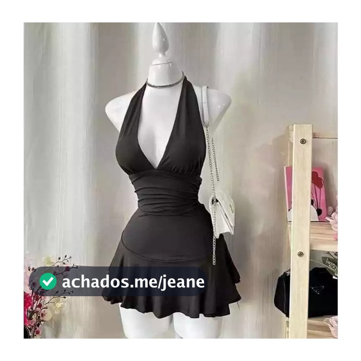 Vestido Decote Em V Com Babado Super Confortável Suplex Premium ( ELAINE )