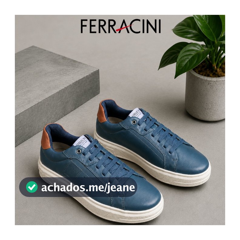 Sapatênis Masculino Ferracini Casual Confortável Solado Branco Design Moderno Premium Couro Legitímo