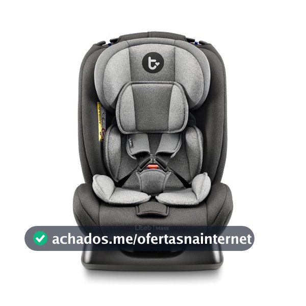 Cadeira Para Auto 0-36 Kg Litet Mass Preta e Cinza - BB458