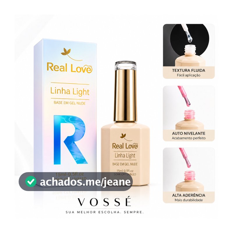 Base em Gel Blindada Nude Real Love 15ml Led UV