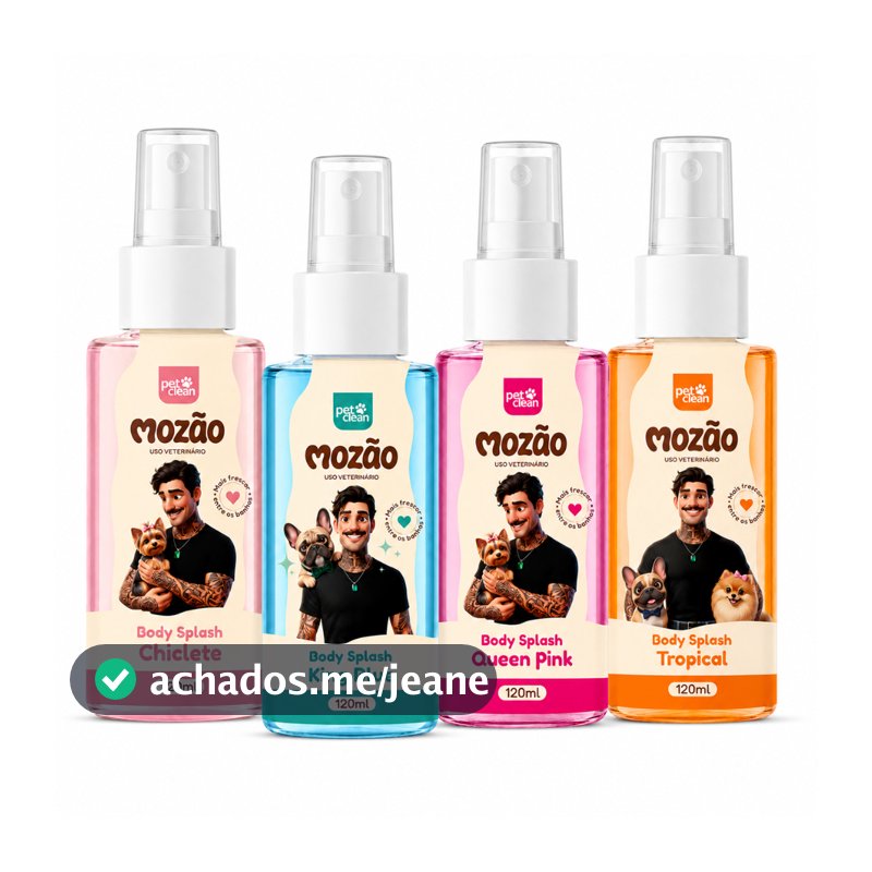 Perfume Colônia Body Splash Para Cachorro E Gato Pet Clean Spray120 Ml Mozão