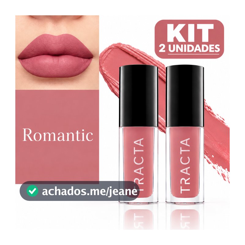 Batom Soft Matte Tracta 4ml Longa Duração Alta Pigmentação
