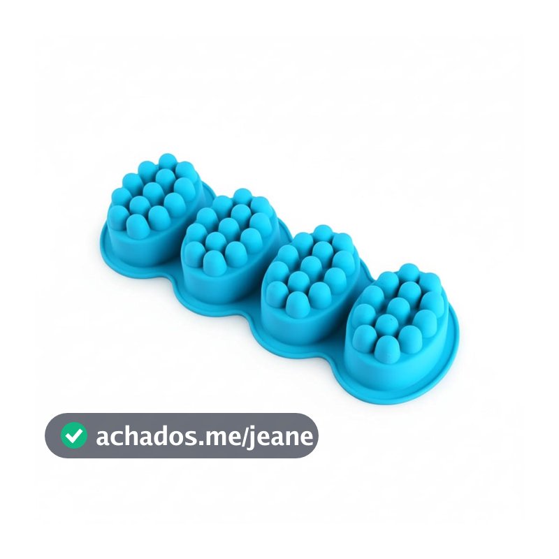 Forma Silicone Sabonete Artesanal Massageador Grande 4 Cavidades