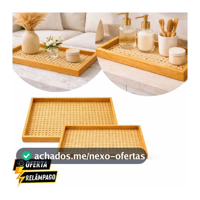 Bandeja Organizadora Decorativa Palha Vidro Marmorizado Multiuso Retangular Metal Dourado Rosê para Banheiro