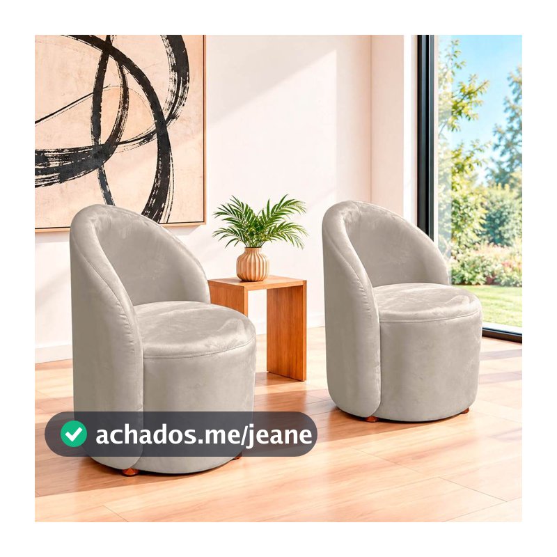 Kit 2 Poltronas Orgânicas Denver Decorativa Sala Quarto