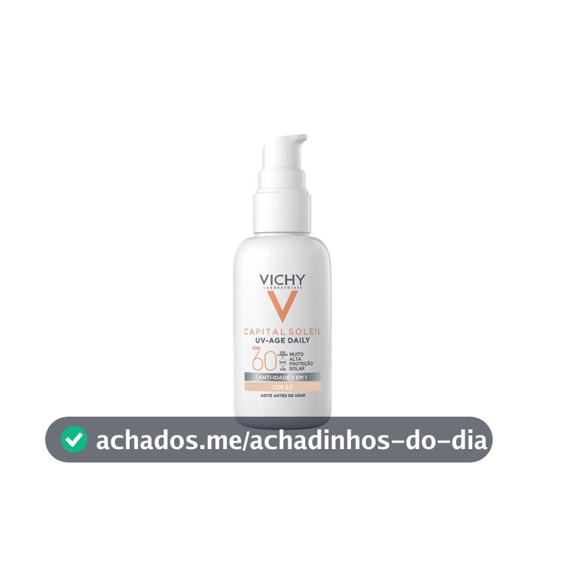 Vichy Capital Soleil Age Daily Protetor Solar Anti-Idade FPS60 Cor 02 Clara 40g