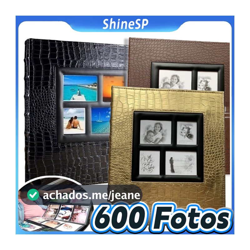 Álbum De Fotografias Gigante Luxo Para 600 Fotos 10x15cm   Alta qualidade