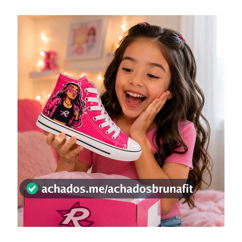 tênis Emilly Vick sapato infantil rosa all star cano alto escola dos rosas sapato