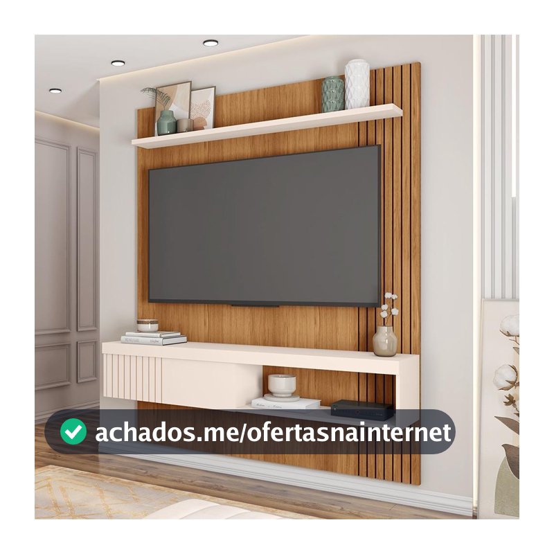 Painel Para Tv 55 Polegadas Marrom Moon Caemmun