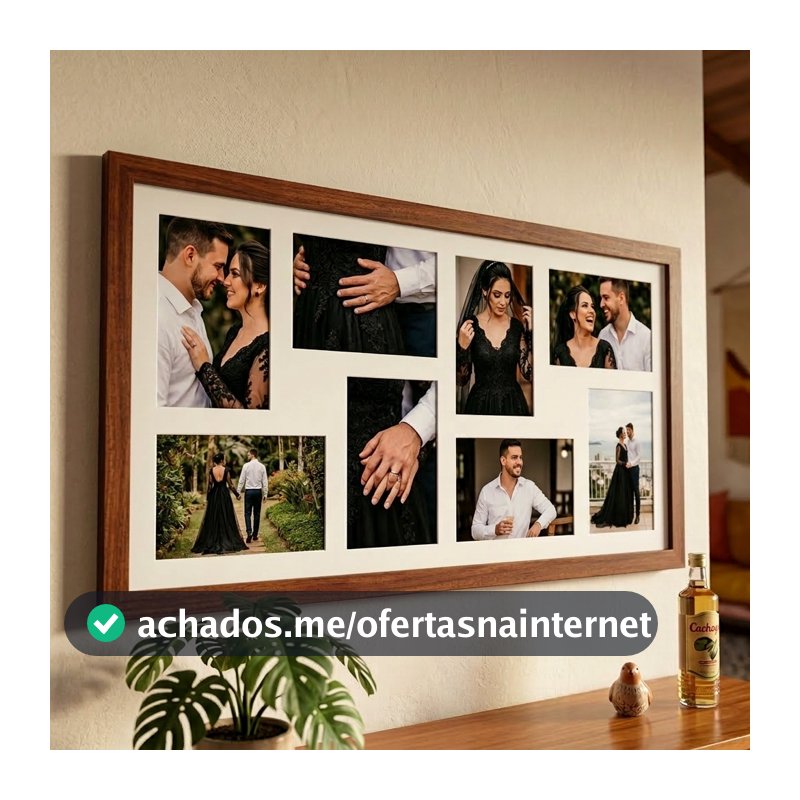 quadros decorativos  8 fotos 10X15 porta retrato decoração elegante de parede escolha o modelo