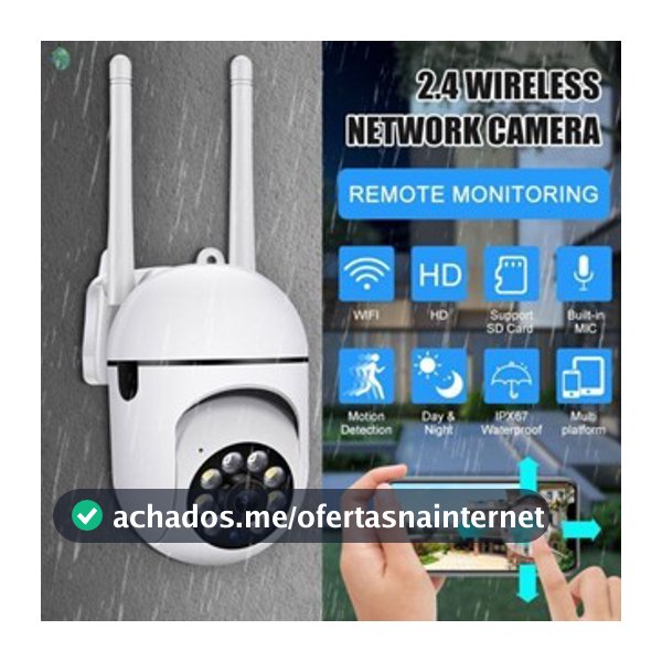 Câmera De Rede Sem Fio À Prova D'água 1080P Wi-Fi De Visão Noturna Infravermelha Amplamente Utilizada Para 360 Seguro °