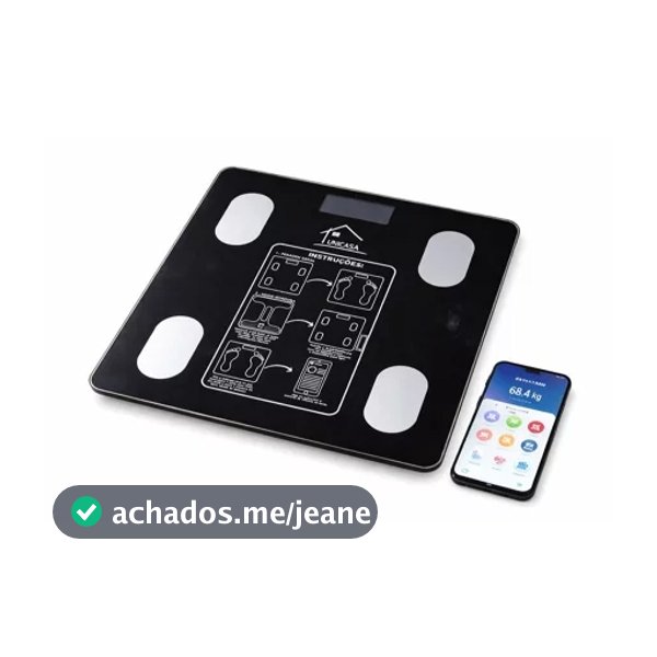 Balança Inteligente com Bioimpedância, Quadrada Digital De Banheiro Academia App Integrado e Capacidade de até 180kg