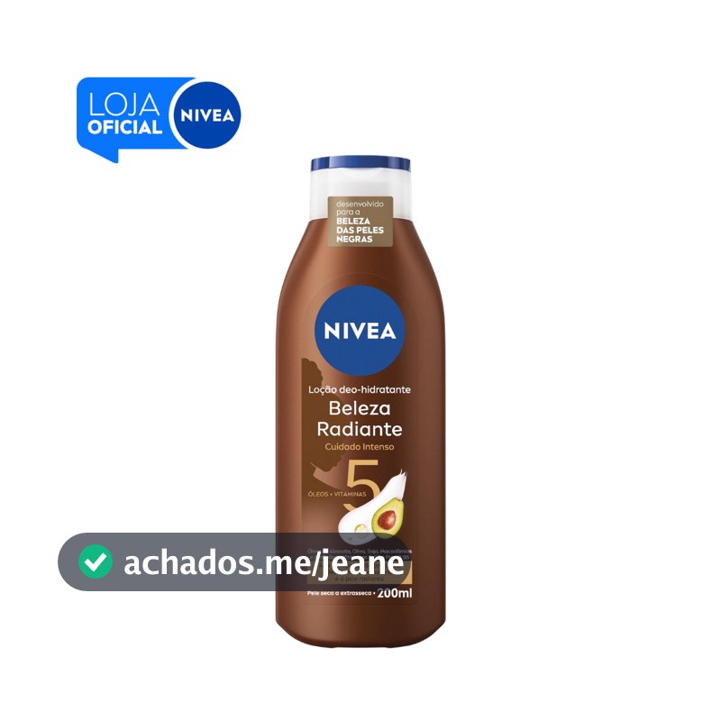 NIVEA Hidratante Desodorante Beleza Radiante Cuidado Intenso 200ml