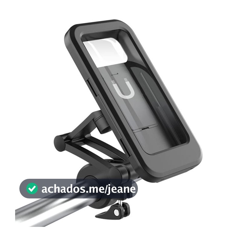 Suporte Celular Guidão Moto E Bike Á Prova Dágua Impermeável Articulado 360 Com Travas