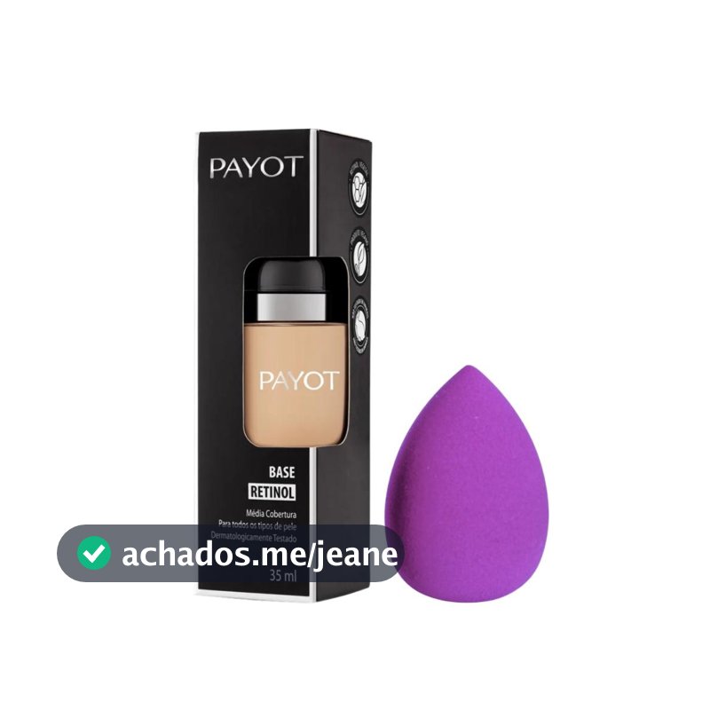 Kit Payot Base Facial Retinol Cor 30 35ml E Esponja Para Maquiagem