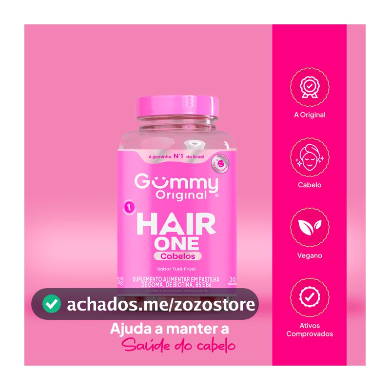 Gummy Original - Hair Suplemento Vitamina Para Cabelo E Unhas Em Goma