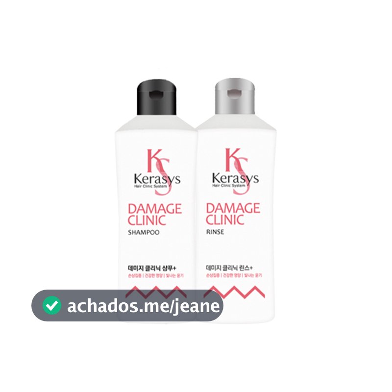 kerasys extra damage care shampoo, rinse 180ml