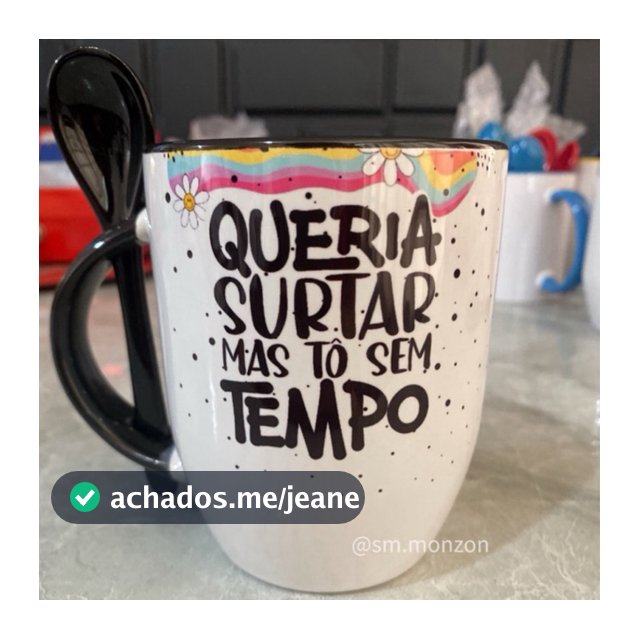 Caneca personalizada queria surtar mas tô sem tempo, caneca de colher queria surtar