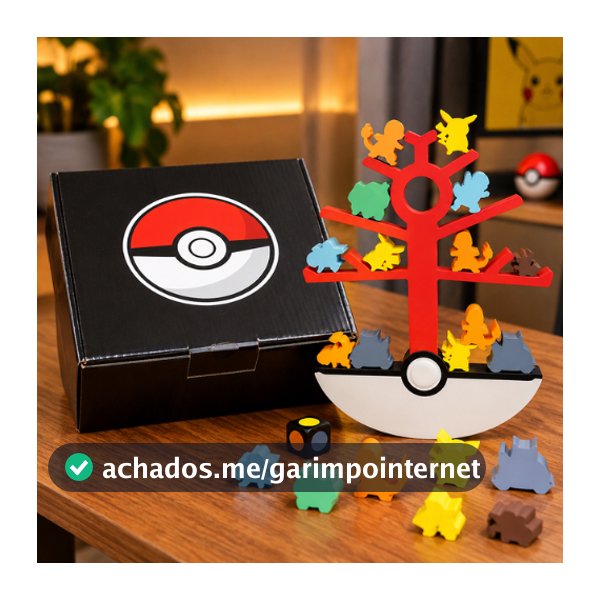 Jogo Pokémon - Torre de Equilíbrio Pokémon Pokébola - Jogo Educativo e Geek