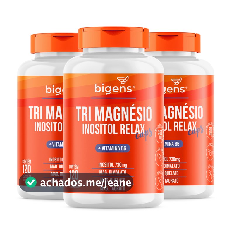 BIGENS KIT 3X TRI MAGNÉSIO INOSITOL 120 CÁPSULAS