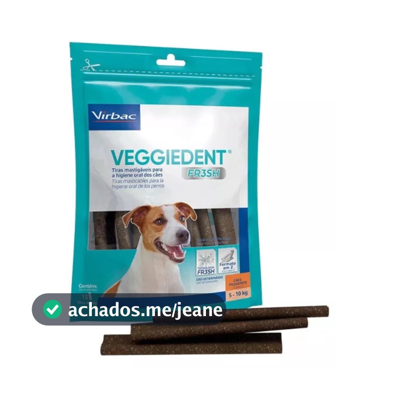 Veggiedent Fresh 15 Tiras Caes Pequenos Virbac Saude Oral