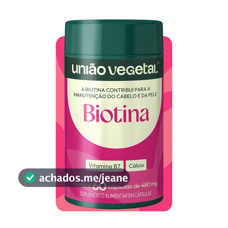 Biotina – Vitamina B7 & Cálcio | Fortalece Cabelos, Unhas & Pele | 60 cápsulas
