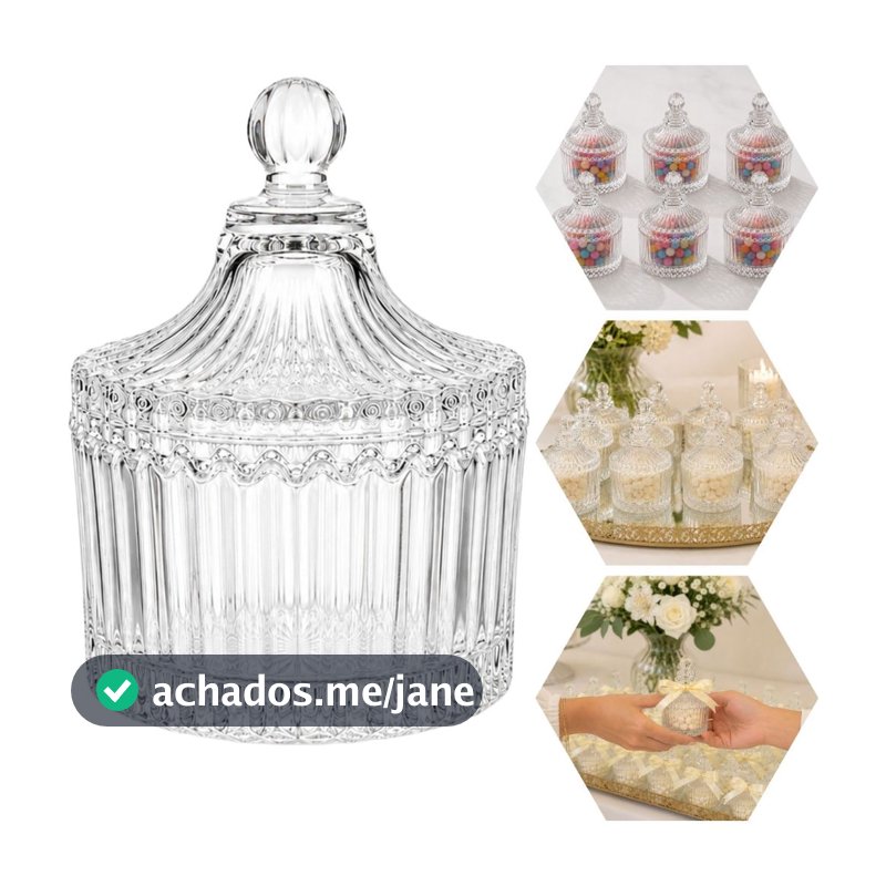 Kit 50 Mini Bomboniere de Vidro Transparente 90ml - Design Elegante para Decoração