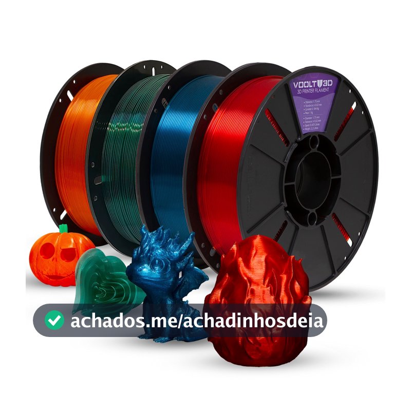 Filamento PETG HF Translúcido - Alta Fluidez para Alta Velocidade 1kg - Voolt3d