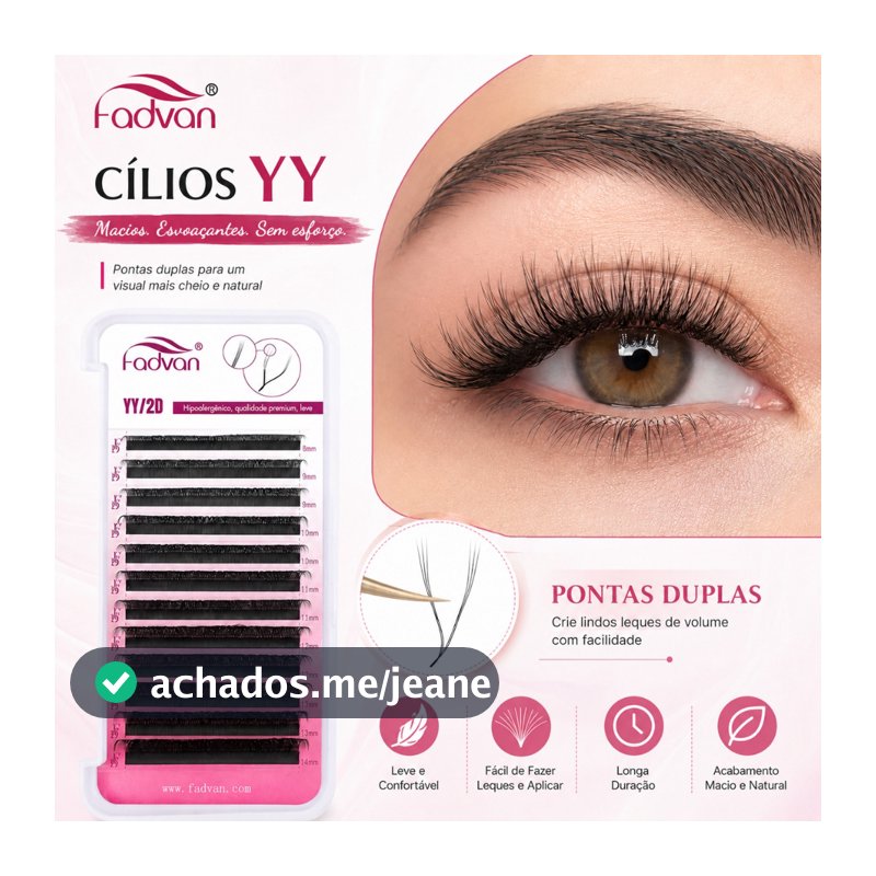 Cílios Fadvan YY Extensões De Cílios Em Forma De 0.07 D Tamanho Individual Ou Mix Volume Brasileiro Egipcio