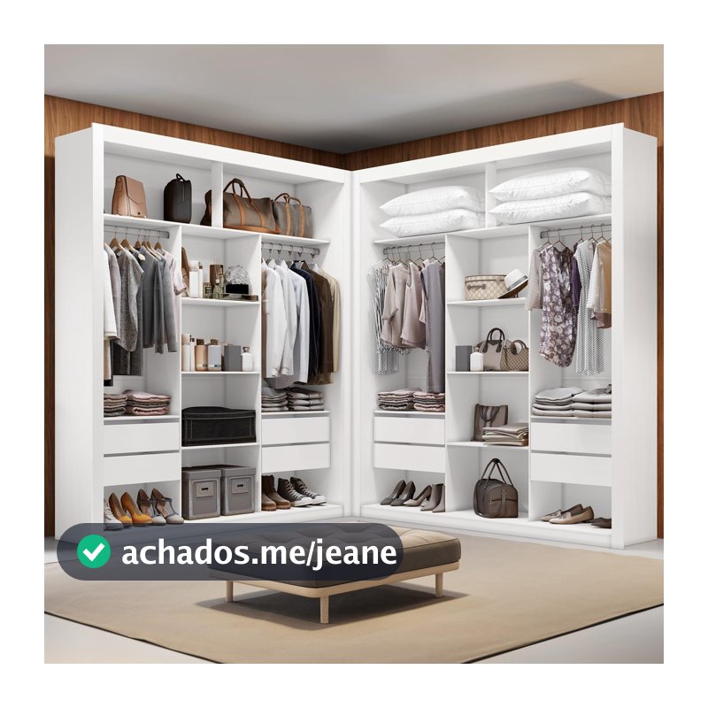 Closet Casal Premium 8 Gavetas 100% MDF Amoudi Móveis