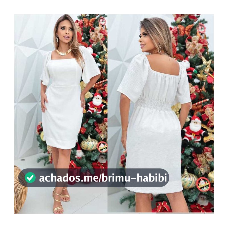 Vestido feminino Midi tecido Duna Air Flow forrado Manga Flare