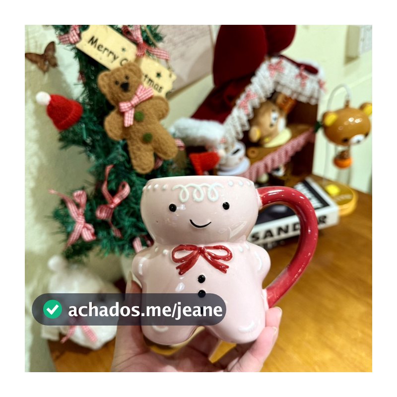 Novo estilo copo de cerâmica bonito rosa gengibre criativo copo de água xícara de café dos desenhos animados caneca pres