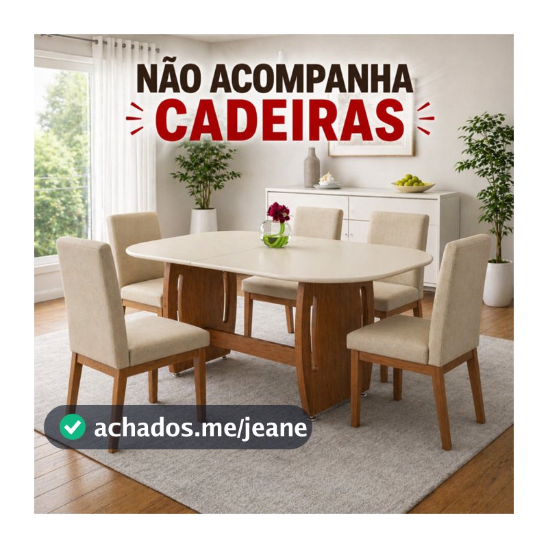 Mesa de Jantar Oval 137cm em MDF Moderna Para Sala de Jantar ou Cozinha Mesa Elegante 4 Lugares