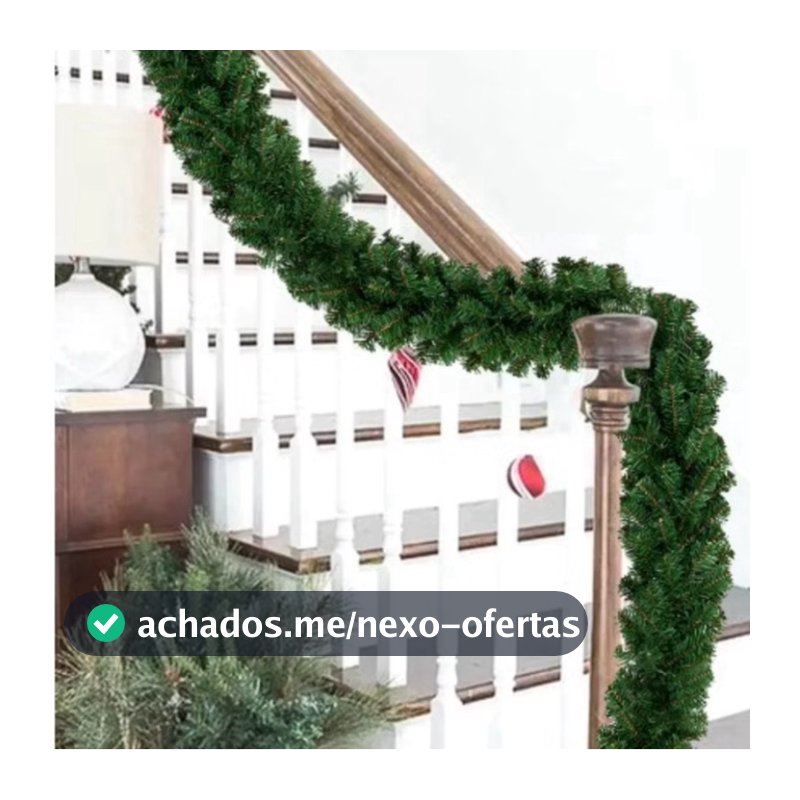 Festão Aramado Galhos Verde Cru Enfeite de Natal Rattan Decoração Natalina Ambientes Diversos - XL3227