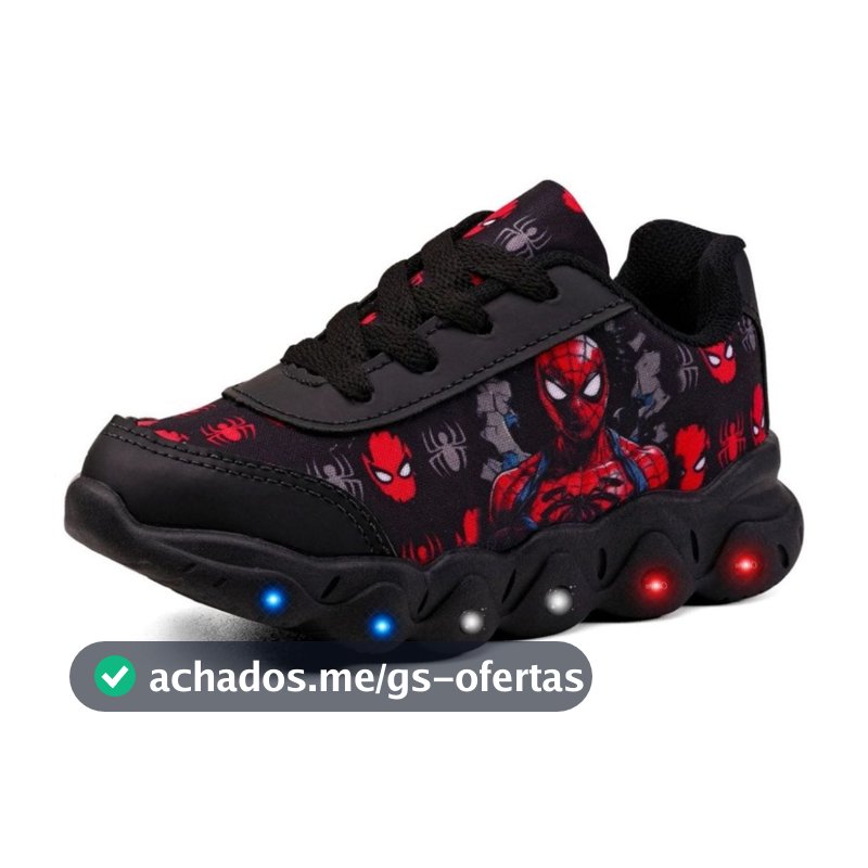 Tênis Infantil Masculino Casual Com Led Pisca Pisca Super Confortável Leve Divertido Acessível