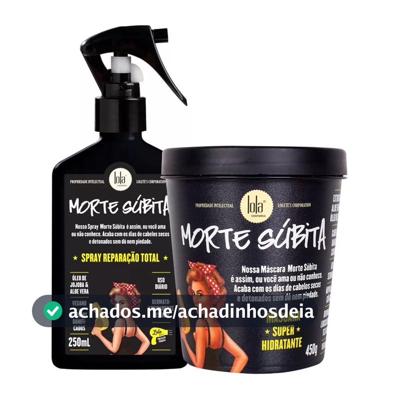 Kit Lola Cosmetics Morte Súbita Spray 250ml + máscara 450g