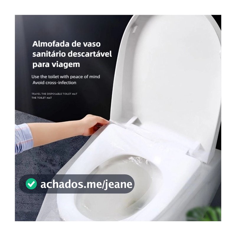 Kit 50, Protetores de Bacia Sanitária - Descartável Folha Plástico Banheiro Privado/Público