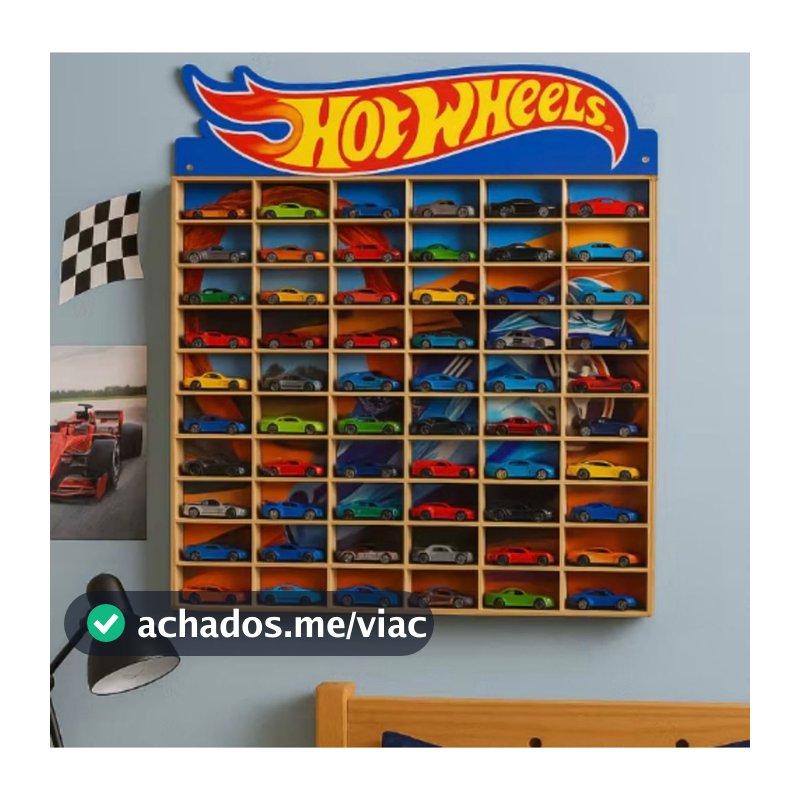 Suporte Mdf Carrinho Hot Wheels Decoração Cru De Parede